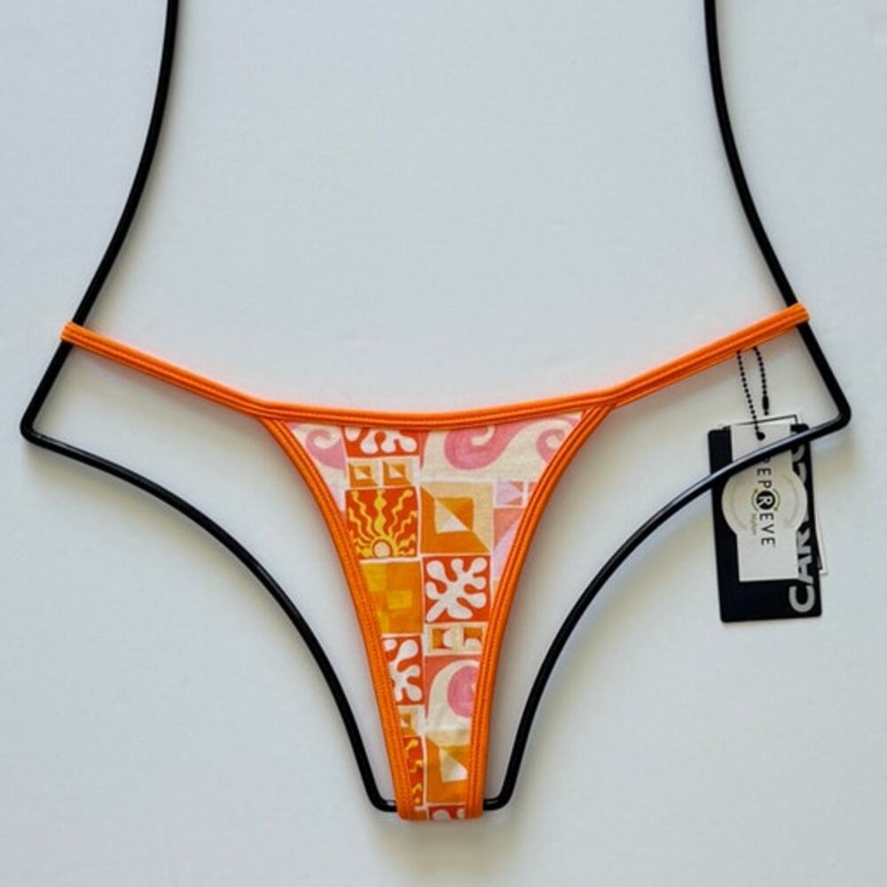 FAE Swim Jones Bottom Sundown Sunset Fade Brazilian Thong Sz XS NWT